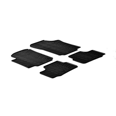 Abbildung von Gledring 0075 Fußmattensatz Gummi vorne und hinten 4 schwarz 750mm 550mm VOLKSWAGEN: up! Schrägheck, SEAT: Mii, SKODA: Citigo Schrägheck