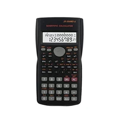 Abbildung von Wissenschaftlicher Taschenrechner für Ingenieurwesen, geeignet Schule und Unternehmen, Schwarz 240 Funktionen mit Hardcase Verschluss