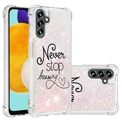 Abbildung von KBIKO zxl Kompatibel mit Samsung Galaxy A04S Glitzer Hülle, Mädchen Glitzern Handyhülle, Paillette Leicht Flexibel Clear Silikon Schutzhülle für Buchstabe YB