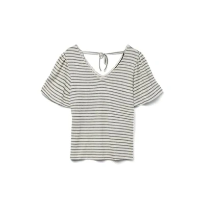 Abbildung von Vero Moda Vmgina Short Tshirt print, Damen, Größe: XS, Oatmeal/black