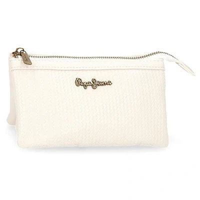 Abbildung von Pepe Jeans Lena Geldbörse drei Fächer weiß 17,5 x 9,5 2 cm Kunstleder