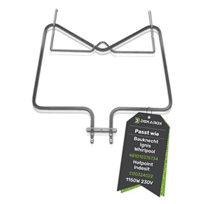 Abbildung von DEKAROX Unterhitze Heizelement 230V 1150W für Bauknecht Whirlpool Ignis 481010375734 IRCA 7005R616 Backofen Herd