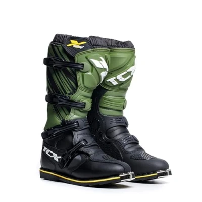 Abbildung von TCX X Blast, Herren Motocross Stiefel, Enduro Off Road Stiefel mit Mikrofaser Obermaterial und Goodyear Laufsohle, Schwarz/grün/gelb