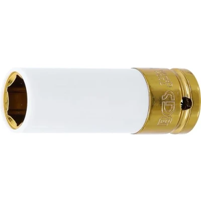 Abbildung von BGS 7202 Kraft Schoneinsatz 12,5 mm (1/2&quot;) SW 19 mit Kunststoffhülse für Hand / Schlagschrauber CR MO Stahl