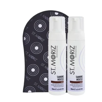 Abbildung von St. Moriz Selbstbräunungsmousse Dunkel 2 x 200 ml 1 Applikator