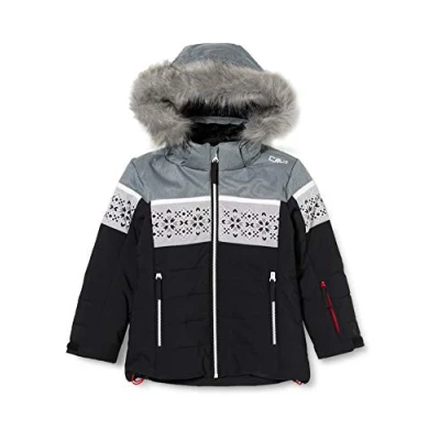 Abbildung von CMP Kinder Skijacke aus Twill mit abnehmbarer Kapuze, Schwarz, 104