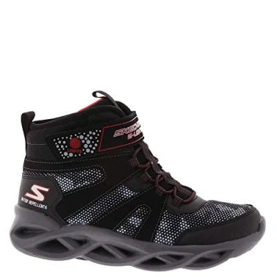 Abbildung von Skechers S Lights Twisted Brights ZERRIX Jungen Stiefel LED 400145L schwarz rot