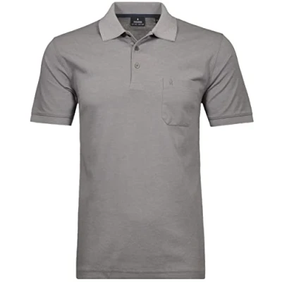 Abbildung von RAGMAN Poloshirt Basic Polokragen 3/4 Ärmel Herren, Hellbeige, M