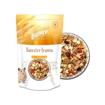 Abbildung von bunnyNature HamsterTraum Expert Alleinfuttermittel für Hamster Futter Mix mit Vitaminen, Power Ingredients &amp; Mehlwürmern 500g