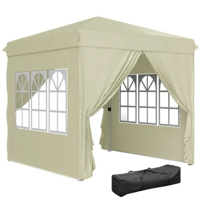 Abbildung von Pavillon ca. 2,5x2,5m wasserabweisend Stabil Winterfest Pop up Faltpavillon