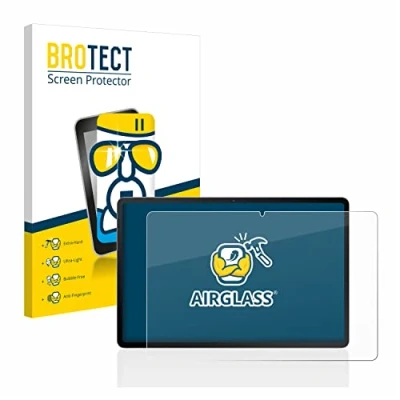 Abbildung von BROTECT Schutzglas für Samsung Galaxy Tab S7 FE (im Querformat) Schutzfolie Panzer Folie Glas [Extrem Kratzfest 9H, Anti Fingerprint,
