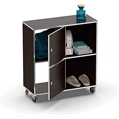 Abbildung von MUEBLES PITARCH Regal, Spanplatte aus Partikeln und Melamin, hohe Dichte, Wenge/Buche, 90 x 80 33 cm