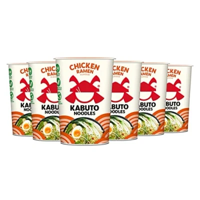 Abbildung von Kabuto Noodles Chicken Ramen Flavour Instant Nudeln 6er Pack (6 x 65 g) Pots