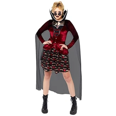 Abbildung von Amscan Unisex Women&#039;s Halloween Fancy Dress Costume Midnight Vampiress Größe 12 14, Multi, Size