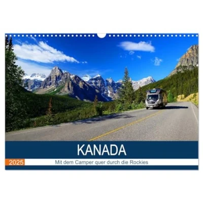 Abbildung von KANADA Mit dem Camper quer durch die Rockies (Wandkalender 2025 DIN A3 quer), CALVENDO Monatskalender