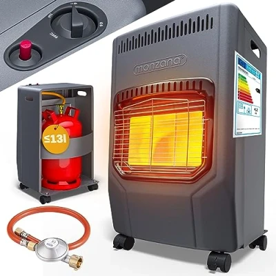 Abbildung von monzana Heizlüfter, Gasheizung 4200W Gasofen 3 Heizstufen 50cm Gasschlauch Heizlüfter