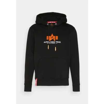 Abbildung von Alpha Industries Basic Kapuzenpullover, Herren, Größe: Large, Black