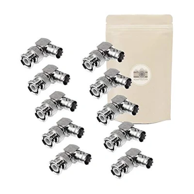 Abbildung von 10x BNC 90 Buchse Koaxialadapter Winkel Video SDI Anschluss