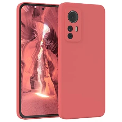 Abbildung von EAZY Case Silikonhülle für Xiaomi 12 / 12X Hülle Silikon Rot weich stoßfeste Handyhülle Schutzhülle mit Kameraschutz Dünn Premium Schutz Cover TPU Phone Bumper in Hellrot