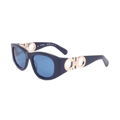 Abbildung von Salvatore Ferragamo Unisex SF1082S Sunglasses, 414 Blue, 53