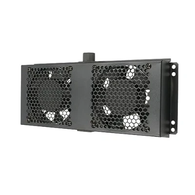Abbildung von Extralink, Ventilator Panel, 2 Ventilatoren, für Serverschrank Standschrank, 19 Zoll Netzwerkschrank, Temperaturregelung, eingebaute Sicherung, Kabel Thermostat