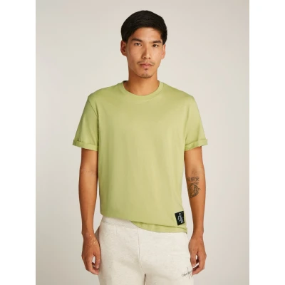 Abbildung von Calvin Klein Jeans Badge TURN UP Sleeve Tshirt basic, Herren, Größe: Large, Leek green