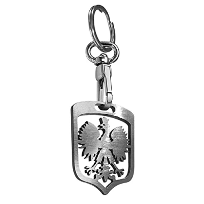 Abbildung von Avisa Schlüsselanhänger aus Edelstahl &#039;Polen&#039; (Silber/Graphit)