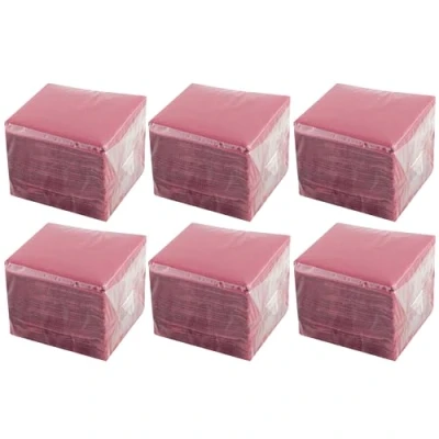 Abbildung von Hostelnovo 600 Stück Tischservietten, Bordeaux, Einwegpapier, Mikrostich, 10 x cm (zusammengeklappt) und 20 (aufgeklappt) Ideal für Catering Veranstaltungen, Bars Partys