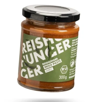Abbildung von REISHUNGER Bio Shiro Miso Paste, 300g Helle Paste mit feiner Umami Note nach Original Japanischer Rezeptur Ideal für Ramen Suppe und weitere Gerichte der japanischen Küche