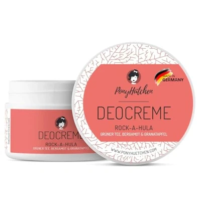 Abbildung von PonyHütchen Deocreme ohne Aluminiumsalze + 50 ml Naturkosmetik Deo Creme BIO VEGAN HANDMADE IN GERMANY ideal im Handgepäck 100% natürlich wirksam 0% (Rock A Hula)