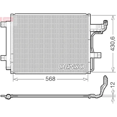 Abbildung von Kondensator, Klimaanlage DENSO DCN44019