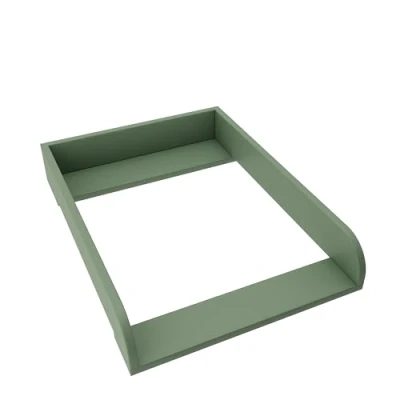 Abbildung von regalik Wickelaufsatz für Koppang von IKEA, Wickeltischaufsatz 46 cm Kommoden, Abnehmbar Wickelkommode aufsatz, Abgerundeten Frontplatten, Grün, 2 mm ABS Material, 72cm x 54cm