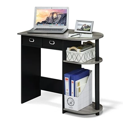 Abbildung von Furinno Go Green Home Laptop Notebook Computertisch/Tisch, Französische Eiche/Schwarz/Schwarz