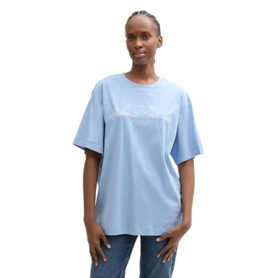 Abbildung von TOM TAILOR Denim Damen 1046864 T Shirt, 11139 Soft Charming Blue, Small