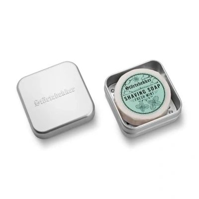 Abbildung von Störtebekker Rasierseife &amp; Seifendosen Set Seifendose Aluminium inkl. in verschiedenen Varianten Vegane Handgefertigt Seifenmanufaktur (Fresh Mint)