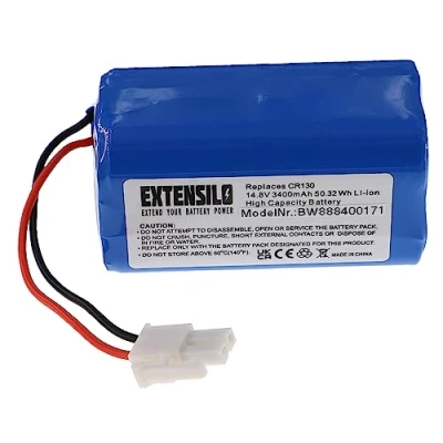 Abbildung von EXTENSILO Akku kompatibel mit Silvercrest SSRA1 Home Cleaner Heimroboter (3400 mAh, 14,8 V, Li Ion)