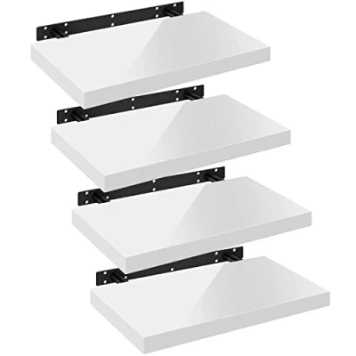 Abbildung von Woltu Wandregal, 4 tlg., Wandboard freischwebend Schweberegal Holz Board