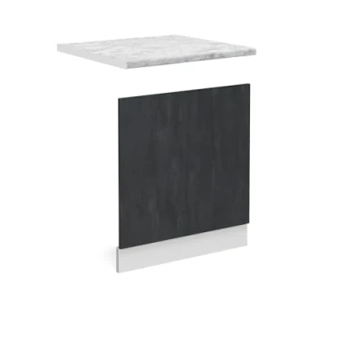 Abbildung von Vicco Frontblende R Line, Schwarz Beton/Weiß, 60 cm AP Marmor