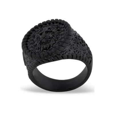 Abbildung von Akitsune Imperator Ring, Herren, Größe: 59, Matte black