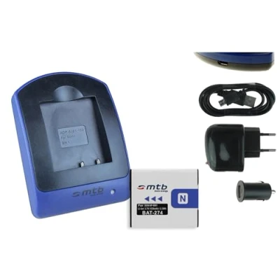 Abbildung von Akku + Ladegerät (Netz+Kfz+USB) NP BN1 kompatibel mit Sony Cyber Shot DSC TX.. W.. WX.. QX.. s. Liste