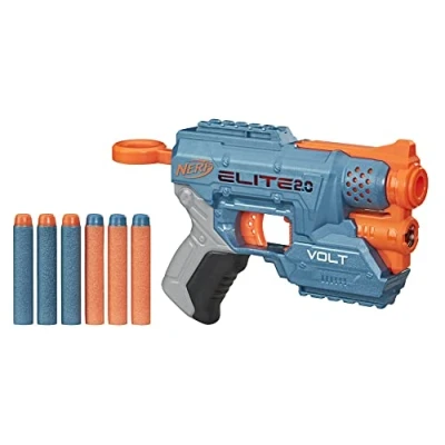 Abbildung von Nerf Elite 2.0 Volt SD 1 Blaster mit 6 Darts und Steckschienen, Spielzeug für draußen drinnen, Reichweite bis zu 27 Meter, erweiterbar Zubehör, Kinder ab 8 Jahren