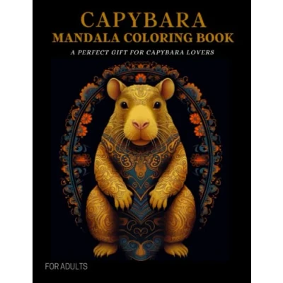 Abbildung von Capybara Coloring Book For Adults: Designs, Mandalas and Flowers Funny Illustrations, Gifts Women Men