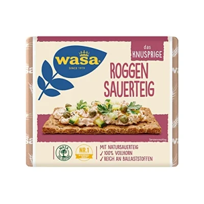 Abbildung von Wasa Knäckebrot Roggen Sauerteig Knuspriges Roggenknäckebrot 12er Pack (12 x 235g)