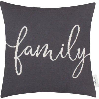Abbildung von TOM TAILOR HOME Dekokissen &quot;Family&quot;, aus hochwertiger Baumwolle, Kissenhülle ohne Füllung, 1 Stück