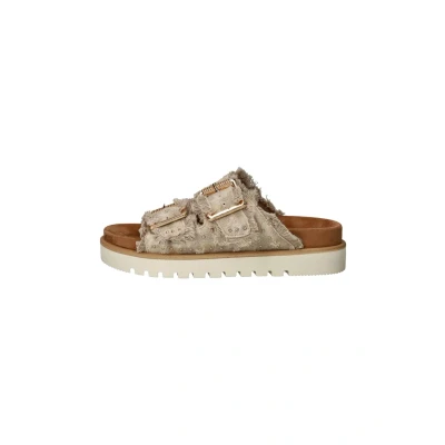 Abbildung von Mustang Pantolette flach, Damen, Größe: 37, Beige Schuhe