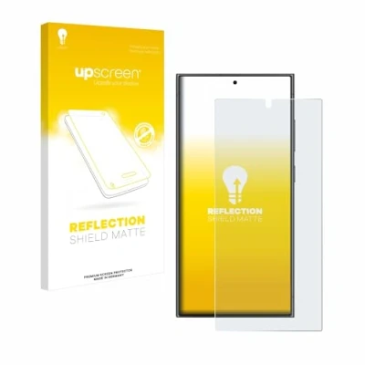 Abbildung von upscreen Entspiegelungs Schutzfolie für Samsung Galaxy S24 Ultra (case friendly) Displayschutz Folie Matt [Anti Reflex, Anti Fingerprint]