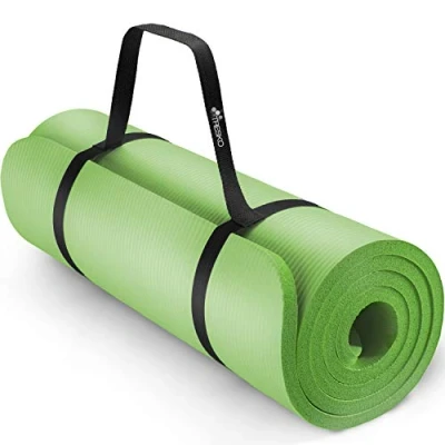 Abbildung von TRESKO Yogamatte Phthalatfrei Gymnastikmatte rutschfest, Pilatesmatte Fitnessmatte mit Tragegurt, 185 x 60 1,5 cm Hellgrün