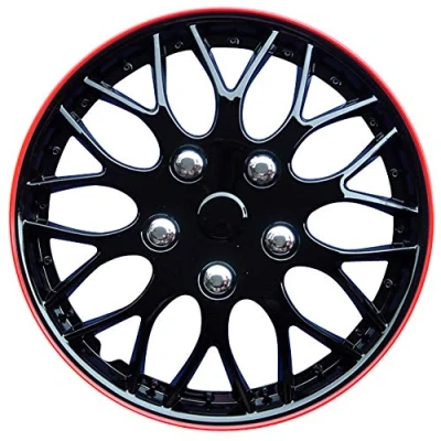 Abbildung von AutoStyle PP 9704IR Radblenden 14Zoll schwarz/rot