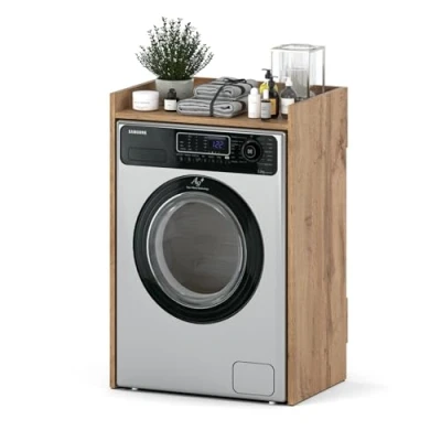 Abbildung von Waschmaschinenschrank 66 X 97 62 cm (B/H/T) Schrank für Waschmaschine Minimalistisch Überbauschrank oder Wäschetrockner Moderner Trockner (Wotan)