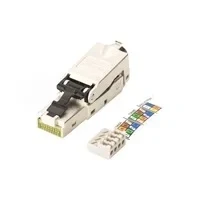 Abbildung von DIGITUS DN 93631 Netzwerkstecker Cat 6A 1 Stück 360 Geschirmt RJ45 Feldstecker Cat6A Montage Werkzeuglos 500 MHz 10GBase T 10 Gbit/s AWG 27/7 bis 22/1